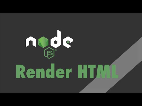 Node js Tutorial Rendering HTML as Response