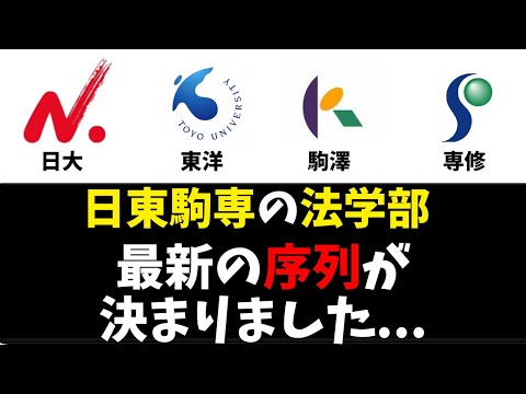 経営学科 日東駒専法学部の序列が決まりました【日大/東洋/駒澤/専修】