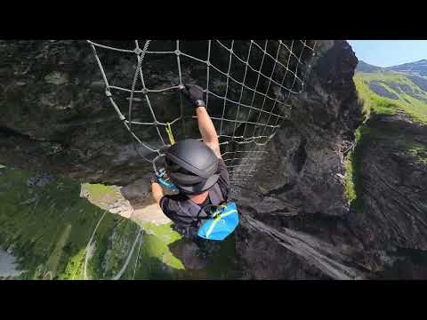 Via ferrata de Moiry. Le filet