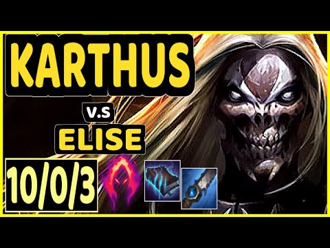 SPIRIT (KARTHUS) vs ELISE - 10/0/3 KDA JUNGLE CHALLENGER GAMEPLAY - KR