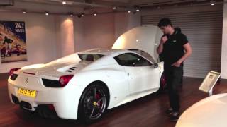 Picking up my new 2013 Ferrari 458 Spider