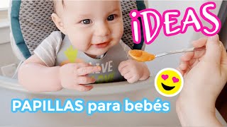 🥣👶🏻Recetas de papillas Para bebes de 6 meses | Alimentación complementaria  | Verduras y Pollo