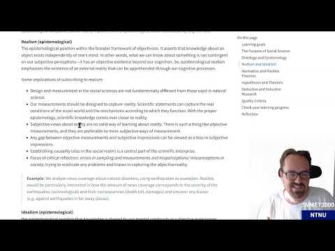 SVMET3000 - Epistemology - 04a Realism