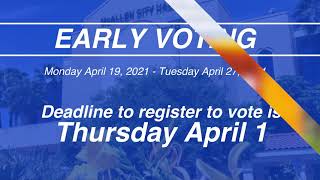 McAllen City Secretary Gives Details for Voters for General, Special Election on May 1, 2021