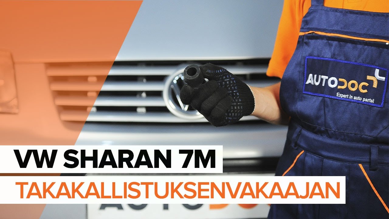 Kuinka vaihtaa kallistuksenvakaajan puslat taakse VW Sharan 1-autoon – vaihto-ohje