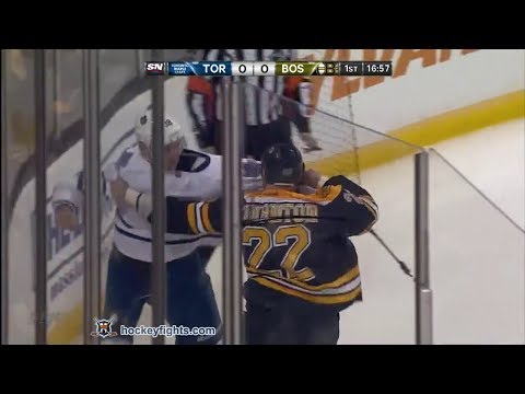 Frazer McLaren vs Shawn Thornton Jan 14, 2014