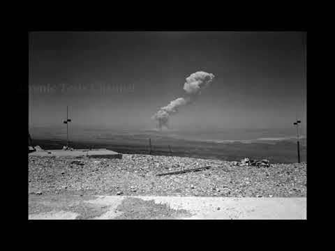TIMELAPSE OF ATOMIC BLASTS AT NEVADA TEST SITE