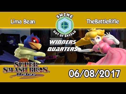 Swine Out of Shield 3 - Lima Bean (Falco) vs TheBattleRifle (Peach) - SSBM Winners Quarters