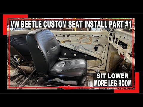 VW Beetle Custom Seat Install DIY PART #1 - Low Back Buckets - Scat Pro Car Seats - Easy Install