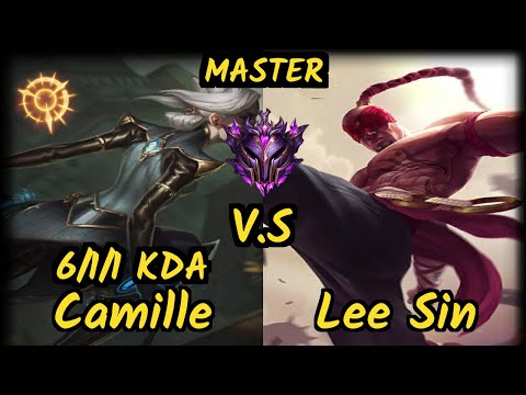 Ambition (CAMILLE) vs LEE SIN - 6/1/1 KDA JUNGLE GAMEPLAY - KR Ranked MASTER