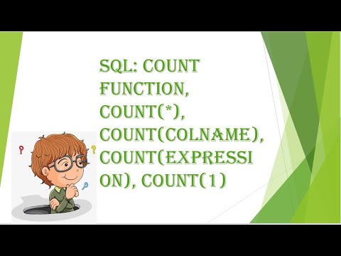 Sql Count Function Count Countcolname Countexpression Count1