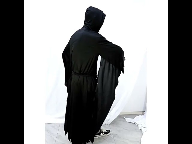 Vídeo relacionado con Gothden Disfraz de túnica con capucha capa caballero elegante conjunto completo Halloween Cosplay fiesta de disfraces