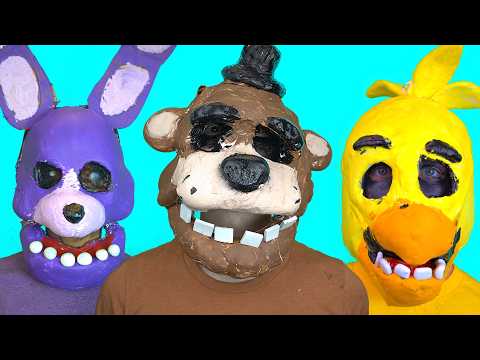 Trying DIY FIVE NIGHTS AT FREDDY'S TikTok Makeup looks!