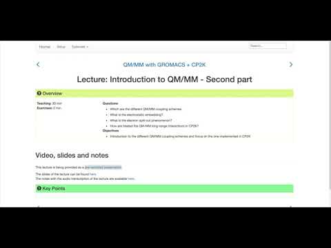 QM/MM with GROMACS+CP2K - Q&A 2