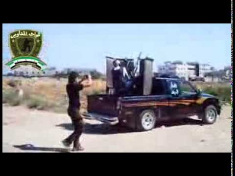 تصدي كتيبة أحباب الله التابعة للواء سعد بن عبادة الخزرجي للطيران الحربي في سماء منطقة جنوب دمشق