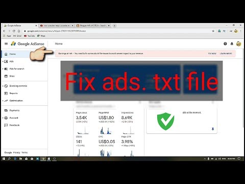 Adsense | How To Fix Ads.txt In Blogger | Earning At Risk Adsense