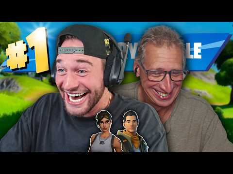 Playing Fortnite Until We Win...(Dad's FIRST time playing)