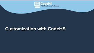 Basic Customization with CodeHS thumbnail