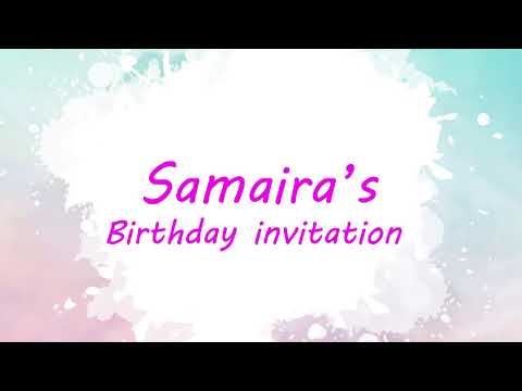 first birthday of samaira's