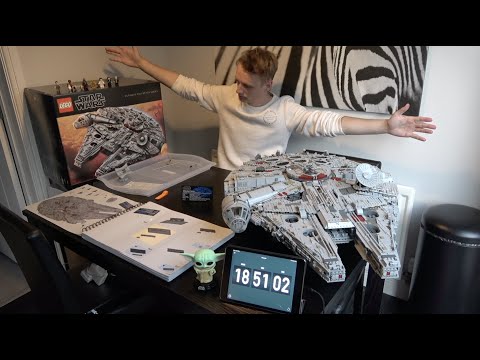 Building The Lego UCS Millennium Falcon (19 Hour Time-lapse!)