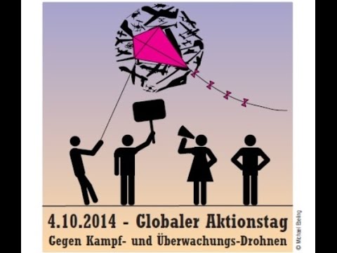 4.10.2014 ll Globaler Aktionstag gegen Kampfdrohnen u. Überwachungsdrohnen