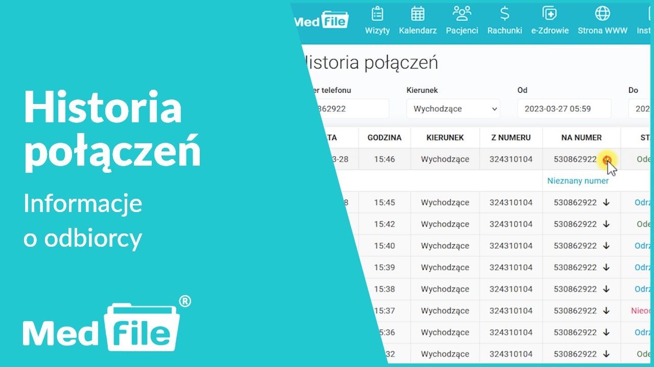 Historia połączeń