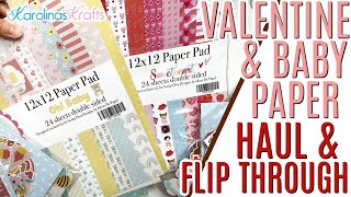 SCRAPDIVA 20 PERCENT OFF SALE & New Valentine Paper & Baby Paper Haul and Flip Through