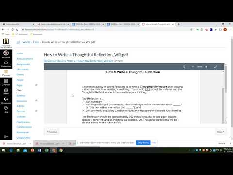 How to Write a Reflection