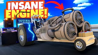 This Tractor Pull Rig Has the Craziest Engine Build Ever! (BeamNG Drive Mods)