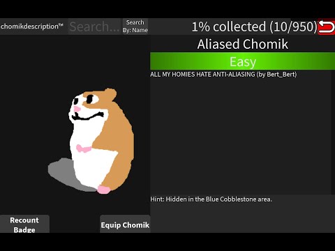 Find The Chomiks - How to get Aliased Chomik! (7/950)