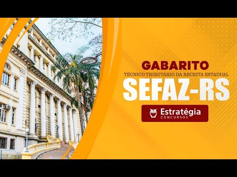 Gabarito SEFAZ-RS: Técnico Tributário da Receita Estadual