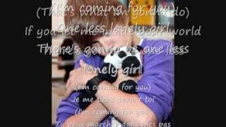 Justin Bieber&#39;s One Less Lonely Girl (French) Lyrics (: