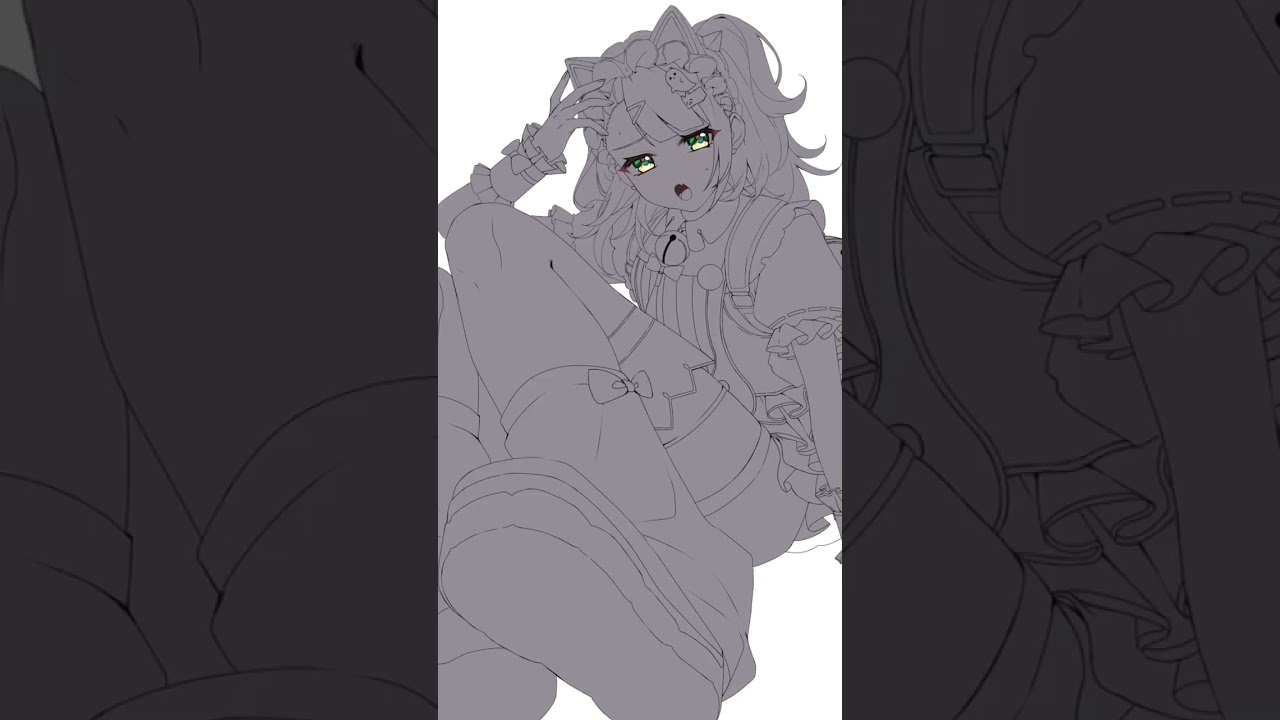 千夏ちゃん描いてみた【イラストメイキング】#千夏 #妄想エンジェル　#ゼンゼロ