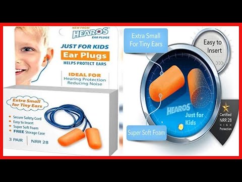 Great product -  HEAROS Just for Kids Ear Plugs NRR 28 Foam EarPlugs, Extra Small Corded Hearing Pro