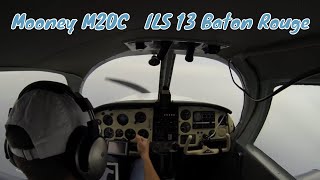 preview picture of video 'ILS 13 Approach to Baton Rouge KBTR in a Mooney M20C'