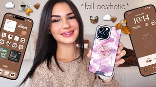 what's on my iphone 16 pro max! *fall aesthetic with iOS 18* 📱🤎🍂