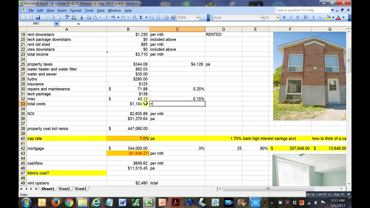 How to properly analyze real estate investments using a spreadsheet