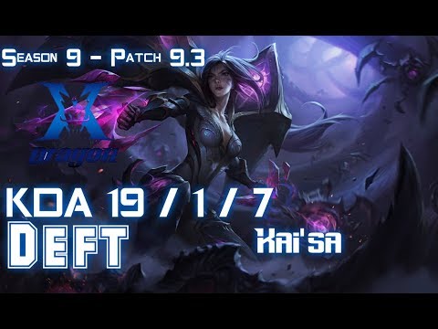 KZ Deft KAI'SA vs YASUO ADC - Patch 9.3 KR Ranked