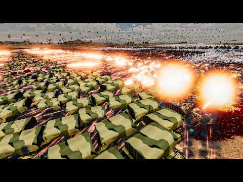Super WAR Machines vs 80.000 Ultra Captain America - Ultimate Epic Battle Simulator 2