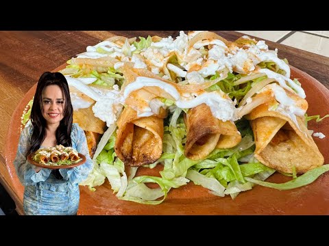 TAQUITOS DE POLLO DORADOS FÁCIL Y DELICIOSOS