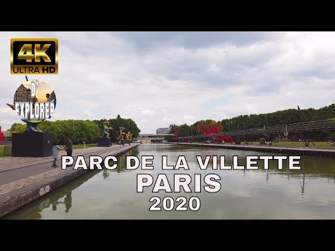 EXPLORING PARIS》Walking in Parc de la Villette 2020【4K】