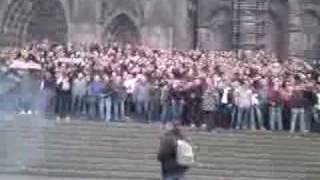 Kölner Mob vor Dom 24.10.08