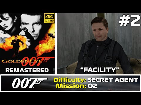 GoldenEye 007 XBLA (2007) 4K Walkthrough | Mission 2: Facility | Secret Agent Playthrough