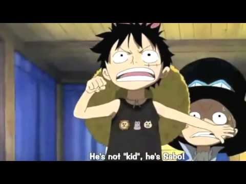 Monkey D Garp meets Ace, Luffy and Sabo