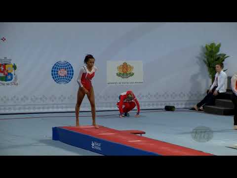 WAMBOTE Emilie (FRA) - 2017 Trampoline Worlds, Sofia (BUL) - Qualification Tumbling Routine 2