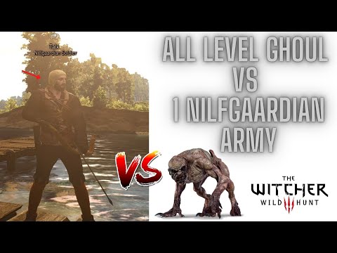 THE WITCHER 3 EXPERIMENT ( 1 NILFGAARDIAN ARMY VS ALL LVL GHOUL )