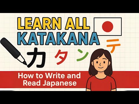 Learn ALL Katakana in 30 mins - How to Write and Read Japanese!
