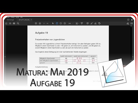 Matura 2019 Mai: Aufgabe 19 - Freizeitverhalten von Jugendlichen | Mathe EasyGoing