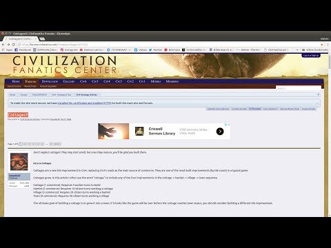 Cottages in Civ IV BTS