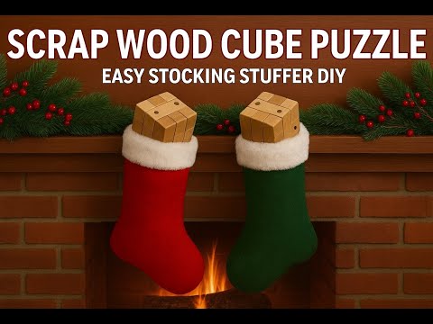 Scrap Wood Cube Puzzle - Easy Stocking Stuffer DIY